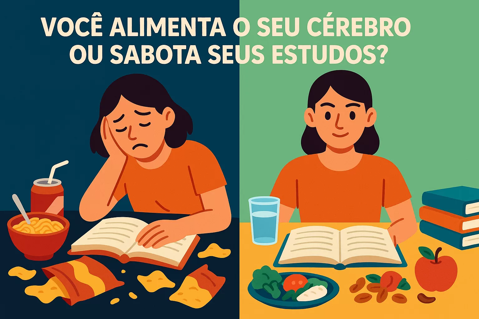 Alimentação Estratégica para Concurseiros: O Cardápio Simples para Turbinar Foco, Memória e Energia