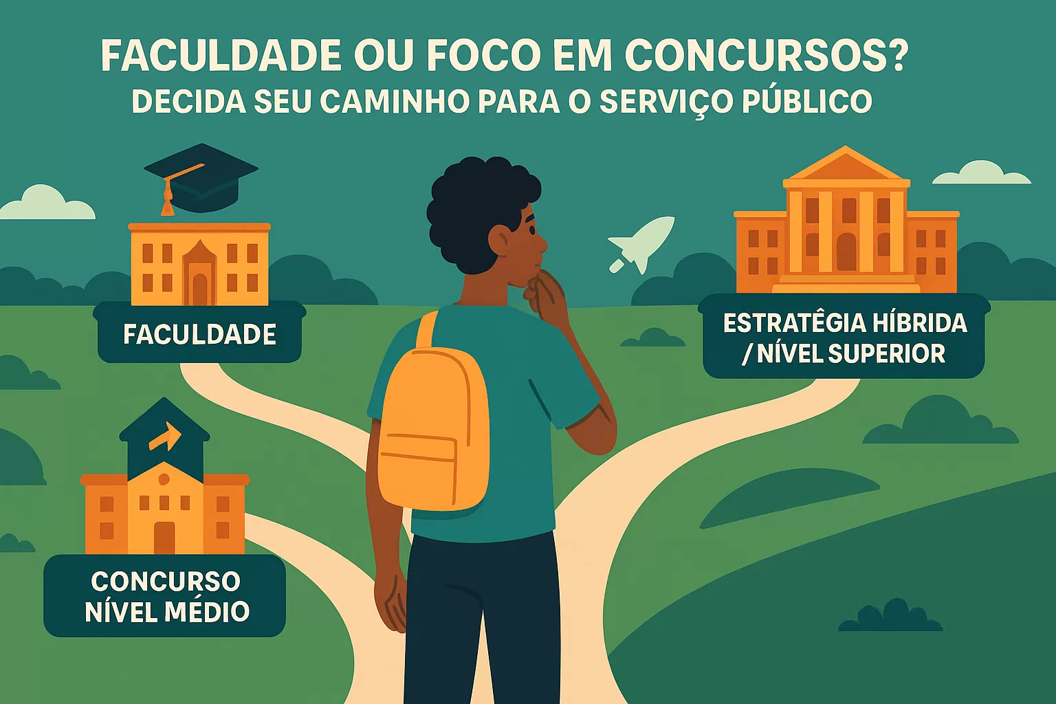 Faculdade ou Foco Total em Concursos? O Guia para Sua Decisão Estratégica