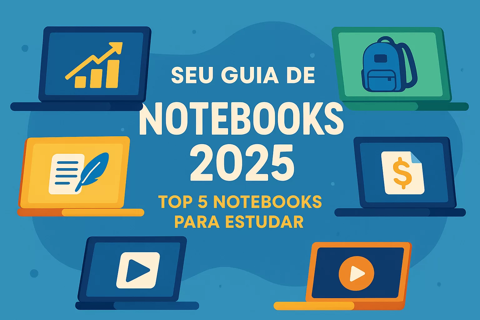 Top 5 melhores notebooks para estudar em 2025, guia completo para concurseiros com diferentes perfis e necessidades.