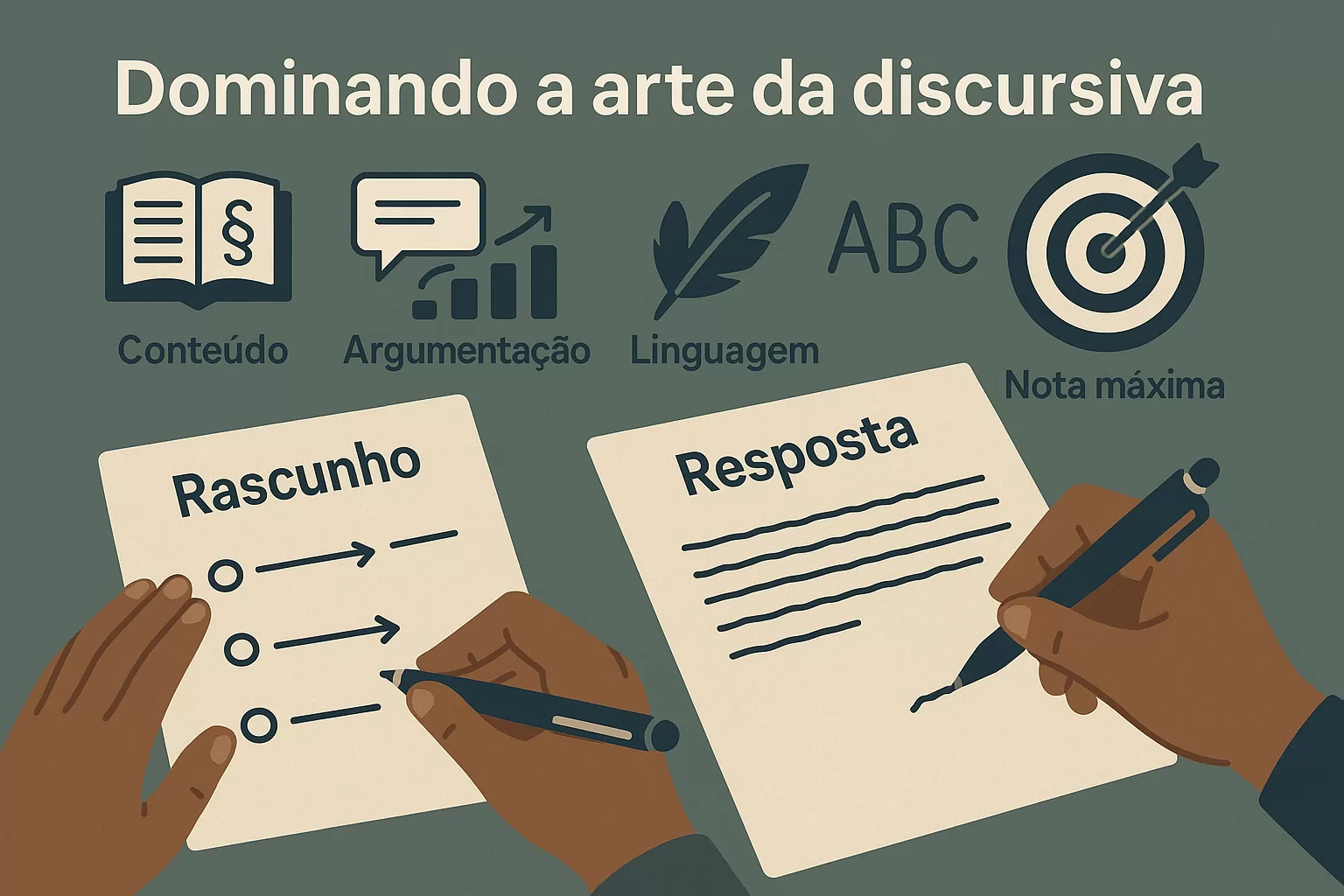 Questões Discursivas em Concursos: Do Rascunho à Nota Máxima (Além da Estrutura Básica)